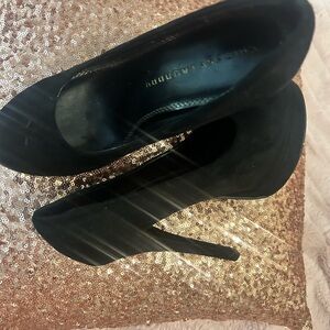 Chinese Laundry Black Suede Pointed Toe Stilettos